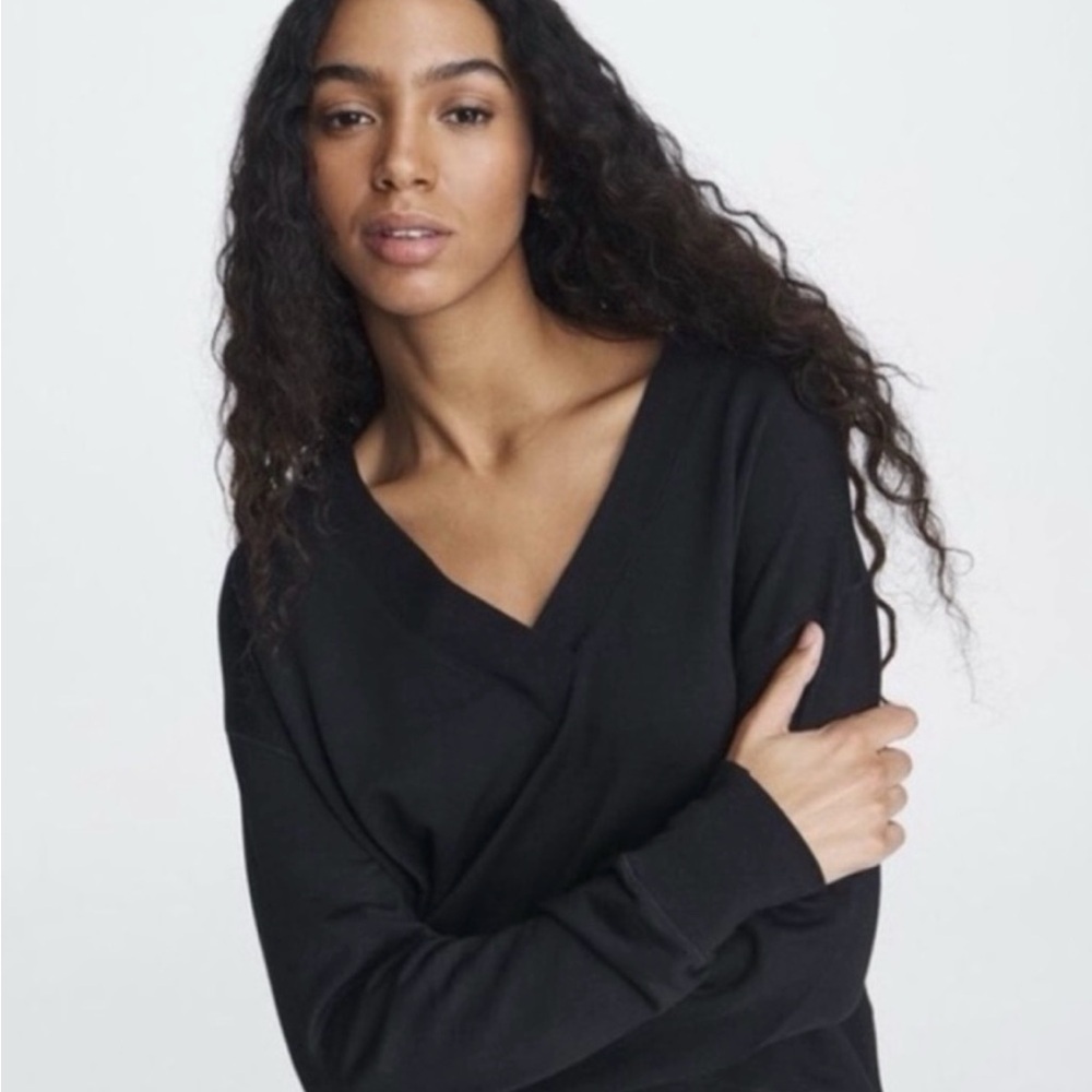 NWOT RAG & BONE FLORA PULLOVER BLACK L